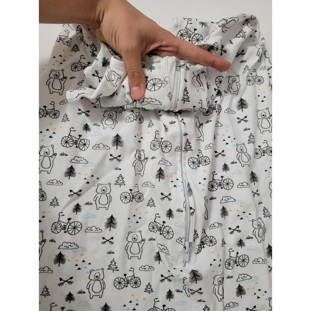 HALO SleepSack Baby Medium 6-12M Bear Bicycle Print Cotton Wearable Blanket
